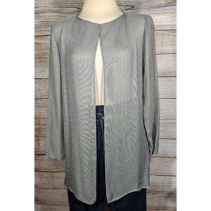 mesh sleeve cardigan